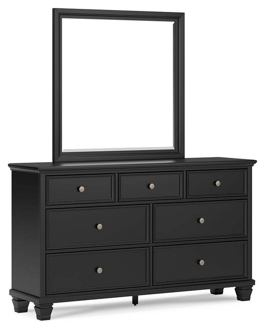 Lanolee - Black - Dresser And Mirror - Forward Furniture