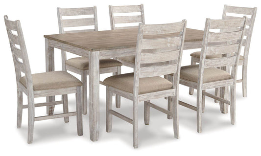 Skempton - White - Dining Room Table Set (Set of 7) - Forward Furniture