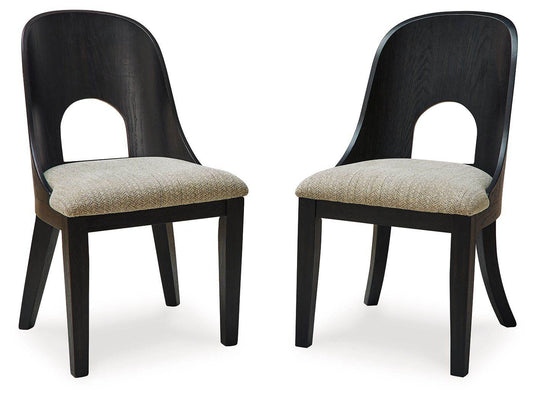 Rowanbeck - Gray / Black - Dining Upholstered Side Chair (Set of 2) - Forward Furniture