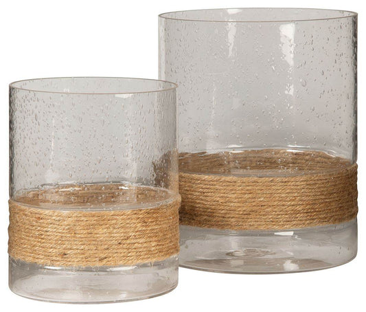 Eudocia - Clear - Candle Holder Set (Set of 2) - Forward Furniture