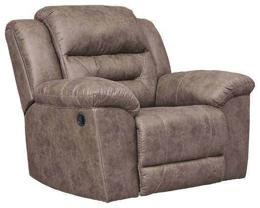 Stoneland - Fossil - Rocker Recliner - Faux Leather - Forward Furniture