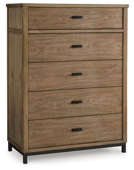 Tomtyn - Light Brown - Five Drawer Chest - Forward Furniture