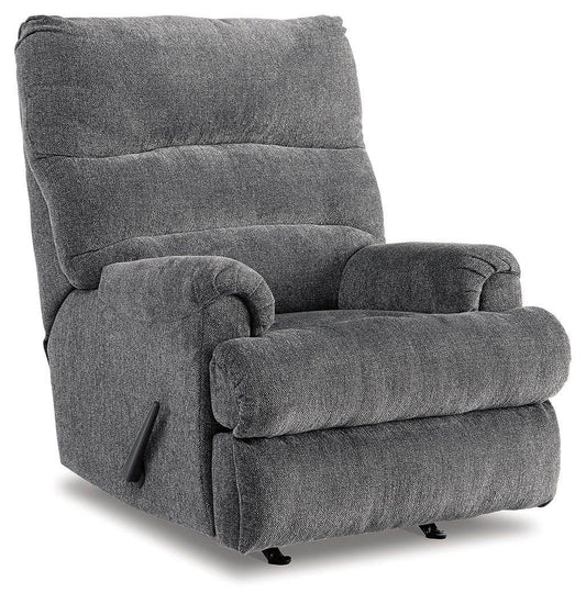 Man Fort - Graphite - Rocker Recliner - Fabric - Forward Furniture