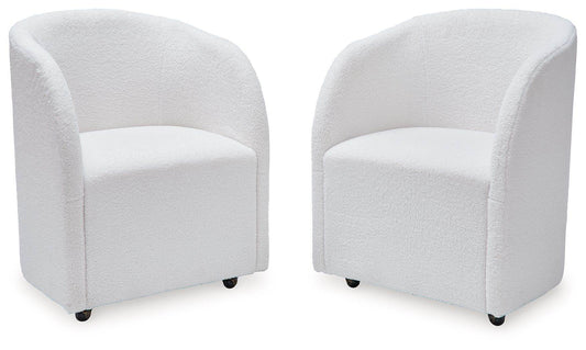 Rowanbeck - Ivory - Dining Upholstered Arm Chair (Set of 2) - Forward Furniture