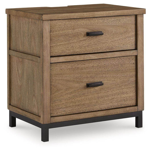 Tomtyn - Light Brown - Two Drawer Night Stand - Forward Furniture