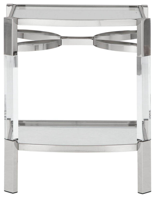 Chaseton - Clear / Silver Finish - Accent Table - Forward Furniture