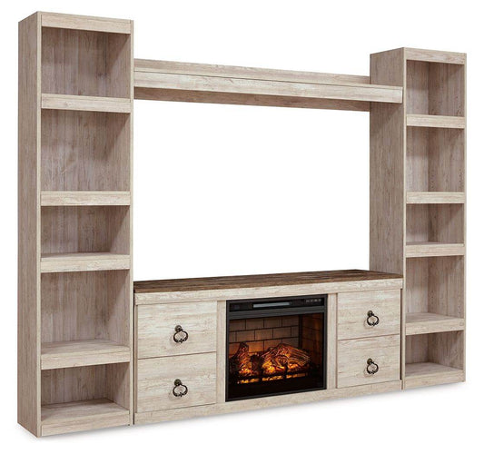 Willowton - Entertainment Center With Fireplace Option - Forward Furniture