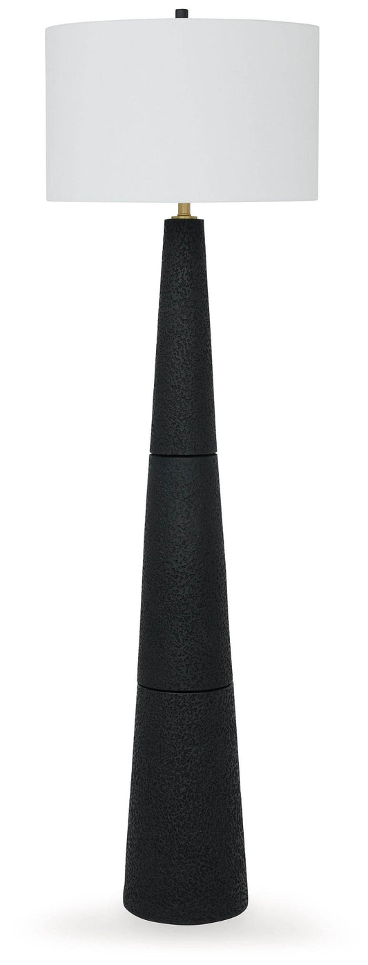 Hallburg - Black - Poly Floor Lamp - Forward Furniture