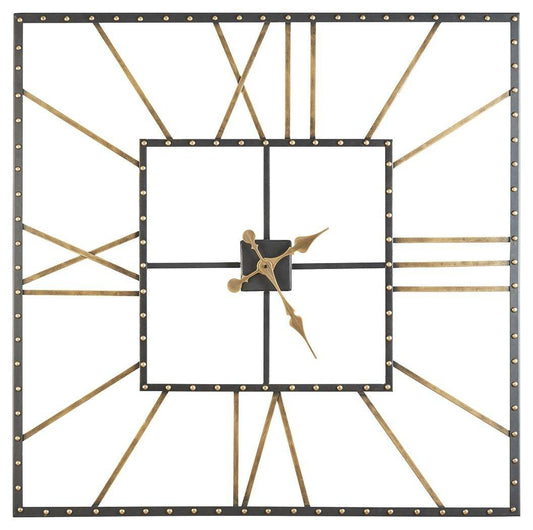 Thames - Black / Gold Finish - Wall Clock - Forward Furniture