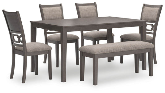 Wrenning - Gray - Dining Room Table Set (Set of 6) - Forward Furniture