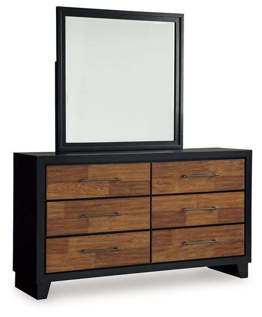 Kraeburn - Brown / Black - Dresser And Mirror - Forward Furniture