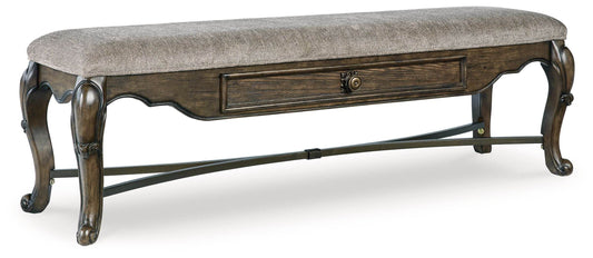 Maylee - Dark Brown - Upholstered Storage Bench - Forward Furniture
