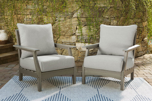 Visola - Gray - Lounge Chair w/Cushion (Set of 2) - Forward Furniture