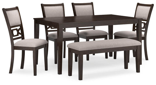 Langwest - Brown - Dining Room Table Set (Set of 6) - Forward Furniture