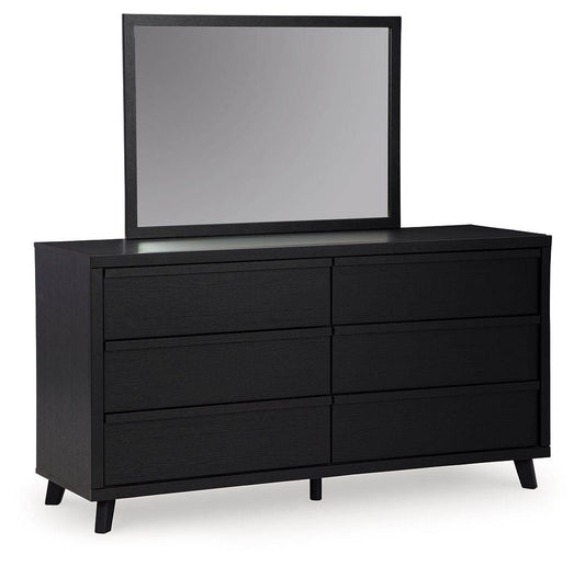 Danziar - Black - Dresser And Mirror - Forward Furniture