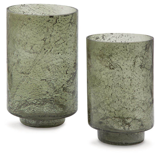 Clarkton - Green - Candle Holder Set (Set of 2) - Forward Furniture