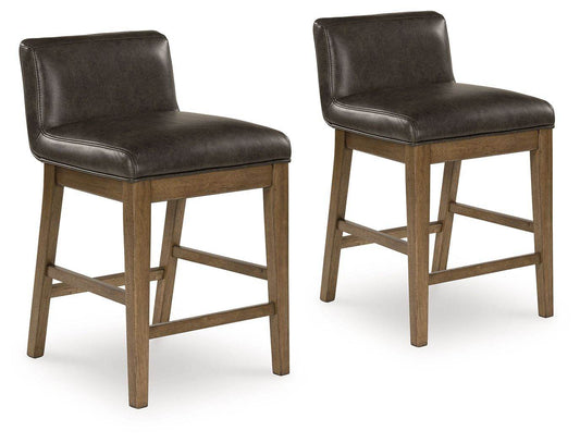 Cabalynn - Two-tone Brown - Upholstered Barstool (Set of 2) - Forward Furniture