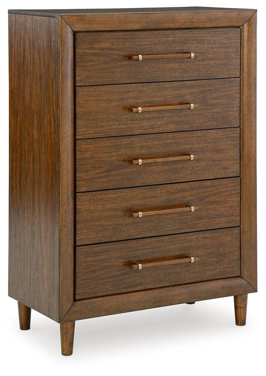 Lyncott - Brown - Five Drawer Chest - Forward Furniture