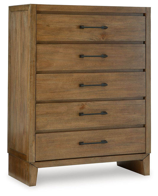 Sherbana - Light Brown - Five Drawer Chest - Forward Furniture
