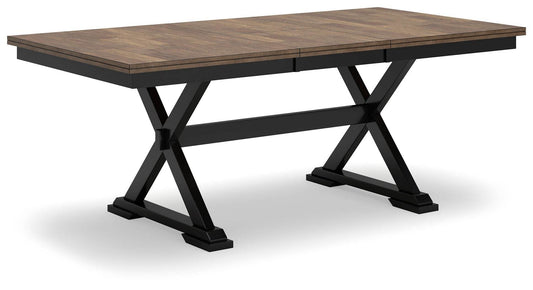 Wildenauer - Brown / Black - Rectangular Dining Extension Table - Forward Furniture