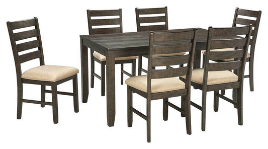 Rokane - Brown - Dining Room Table Set (Set of 7) - Forward Furniture
