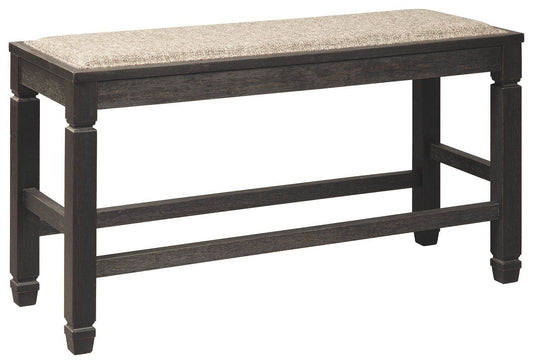 Tyler Creek - Antique Black - DBL Counter UPH Bench - Forward Furniture