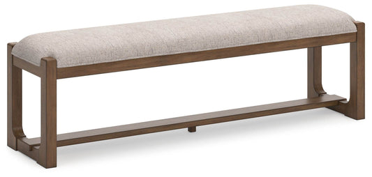 Cabalynn - Oatmeal / Light Brown - Large Uph Dining Room Bench - Forward Furniture