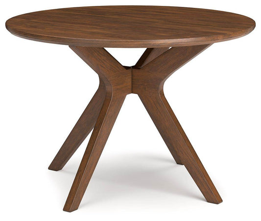 Lyncott - Brown - Round Dining Room Table - Forward Furniture