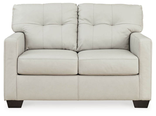 Belziani - Coconut - Loveseat - Leather Match - Forward Furniture