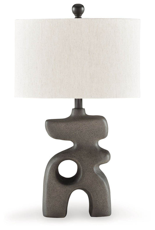 Danacy - Distressed Black - Paper Table Lamp - Forward Furniture