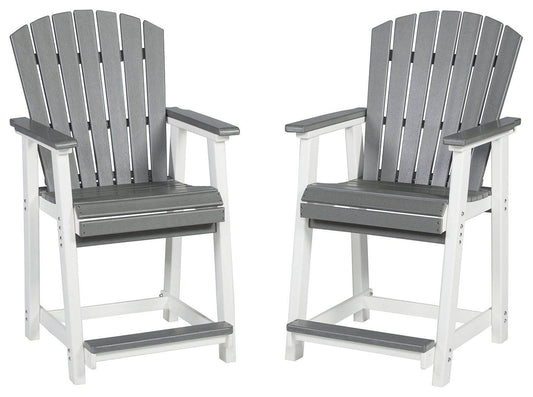 Transville - Gray / White - Barstool (Set of 2) - Forward Furniture