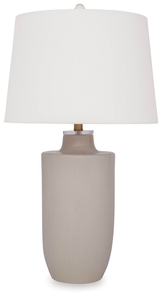 Cylener - Off White - Ceramic Table Lamp - Forward Furniture
