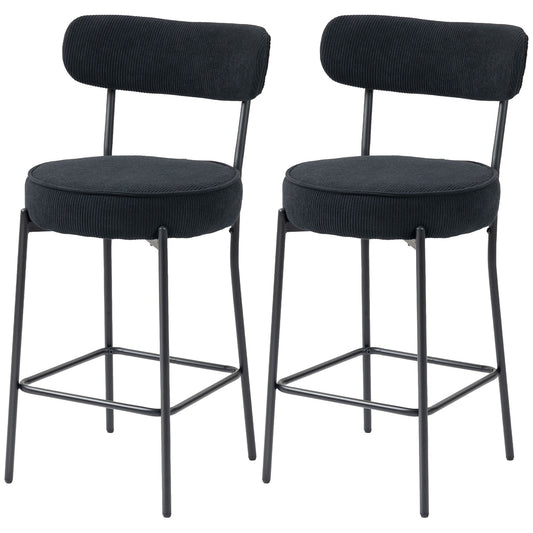 Zandro Corduroy Set of 2 Barstools