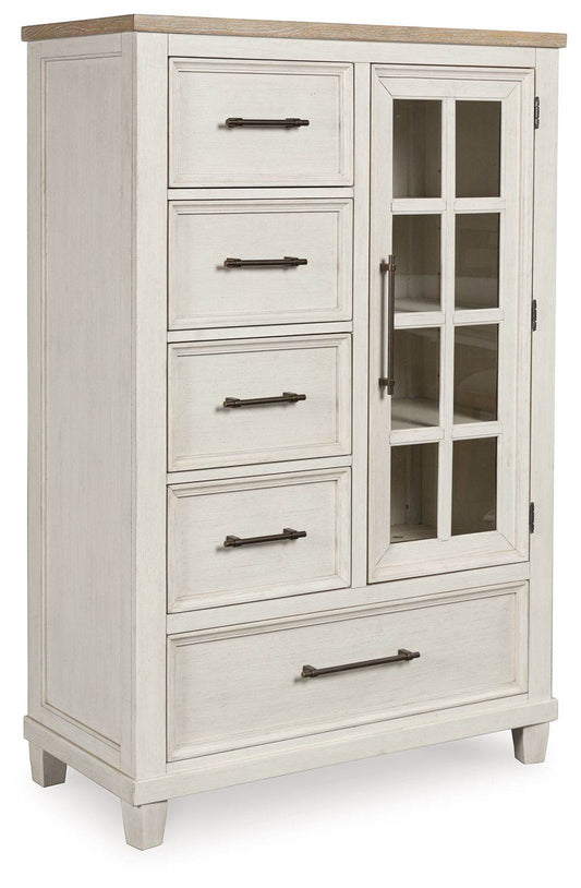 Shaybrock - Antique White / Brown - Door Chest - Forward Furniture