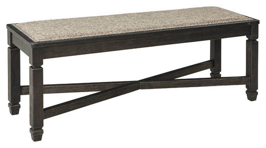 Tyler Creek - Black / Grayish Brown - Upholstered Bench - Forward Furniture