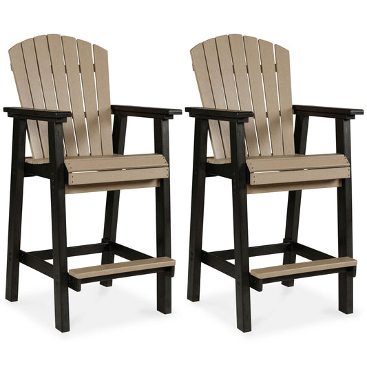 Fairen Trail - Black / Driftwood - Tall Barstool (Set of 2) - Forward Furniture