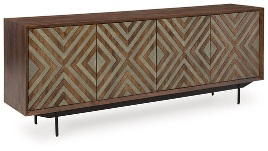 Dreggan - Brown / Gold Finish - Accent Cabinet - Forward Furniture