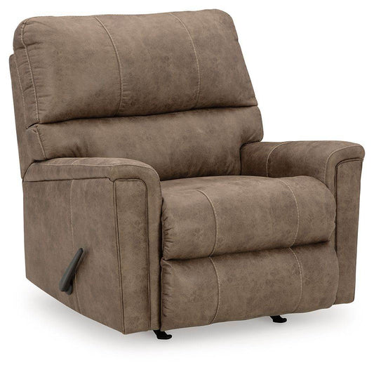 Navi - Fossil - Rocker Recliner - Faux Leather - Forward Furniture