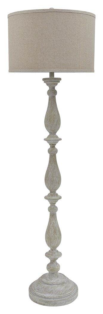 Bernadate - Whitewash - Poly Floor Lamp - Forward Furniture