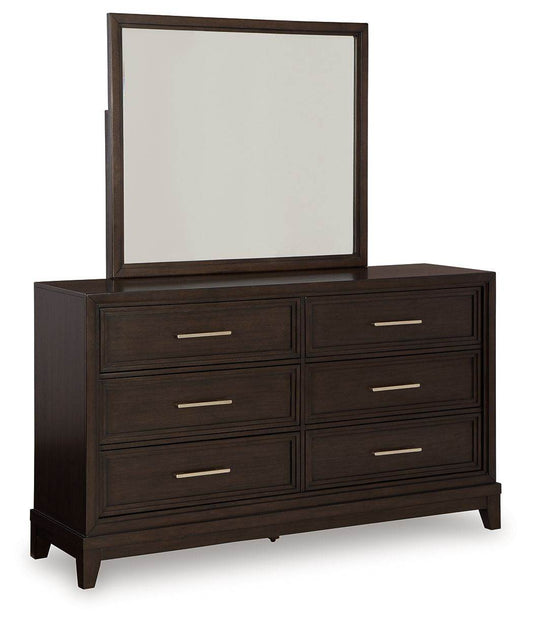 Neymorton - Dark Grayish Brown - Dresser And Mirror - Forward Furniture