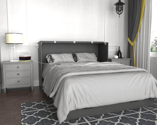 Hyde Grey Murphy Cabinet Bed with Memory Foam Mattress - Forward Furniture