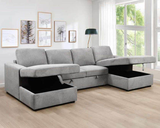 Liberty Sleeper Sectional with Two Storage Chaise - Forward Furniture